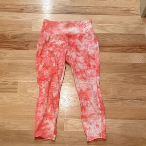 RBX Coral and White Tie-Dye Leggings